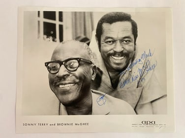 Brownie McGhee and Sonny Terry autographed photo