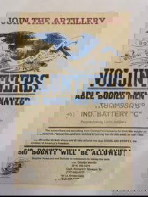 Civil War Pennsylvania Reenactors Recruitment Poster