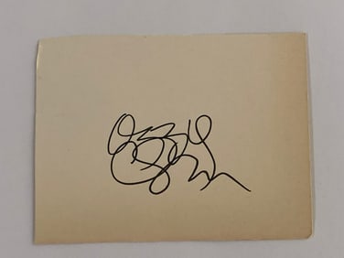 Ozzy Osbourne autographed card