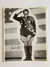 George C. Scott Autographed Patton Movie Photo