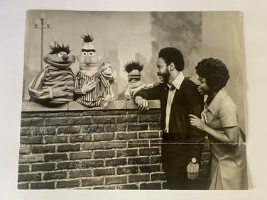 Jim Henson, Frank Oz signed Sesame Street photo