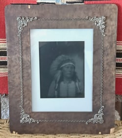 Antique Native American Glass Positive Photograph