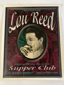 Lou Reed Autographed 1997 Concert Poster