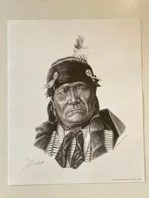 Franz Marktl Signed Native American Lithograph