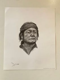 Franz Marktl Signed Native American Lithograph