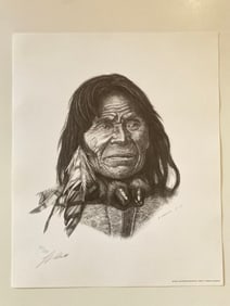 Franz Marktl Signed Native American Lithograph