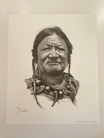 Franz Marktl Signed Native American Lithograph