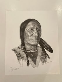 Franz Marktl Signed Native American Lithograph