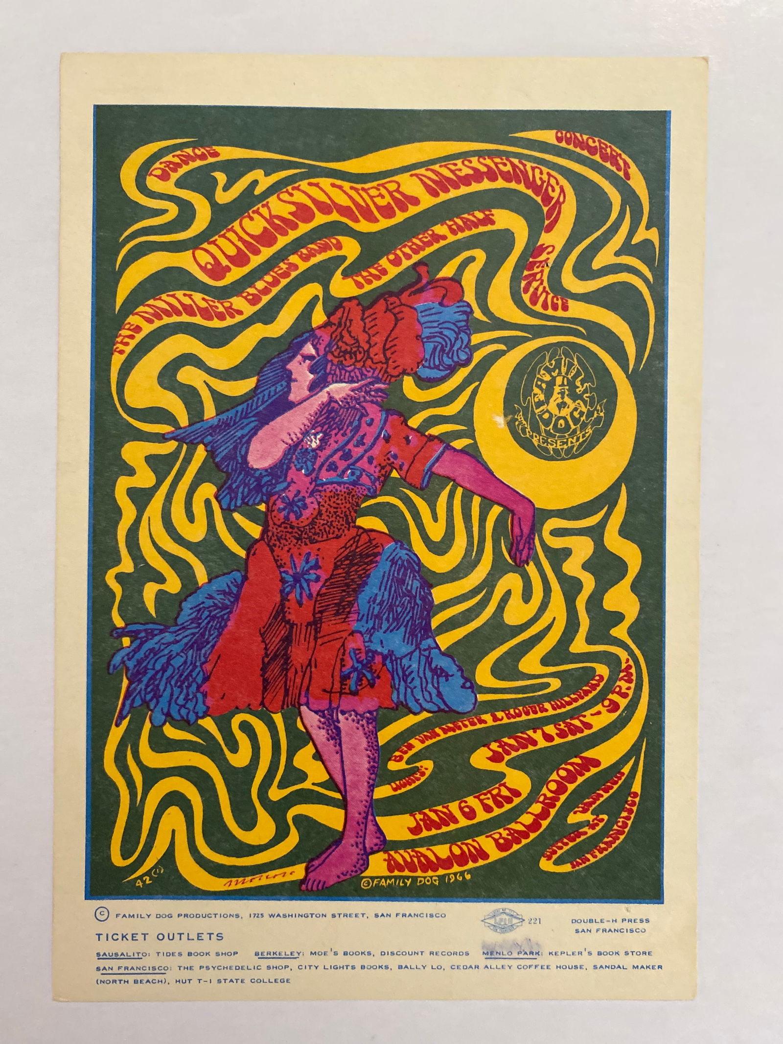 Quicksilver Messenger Service & Miller Blues Band Family Dog Handbill (1 of 2)