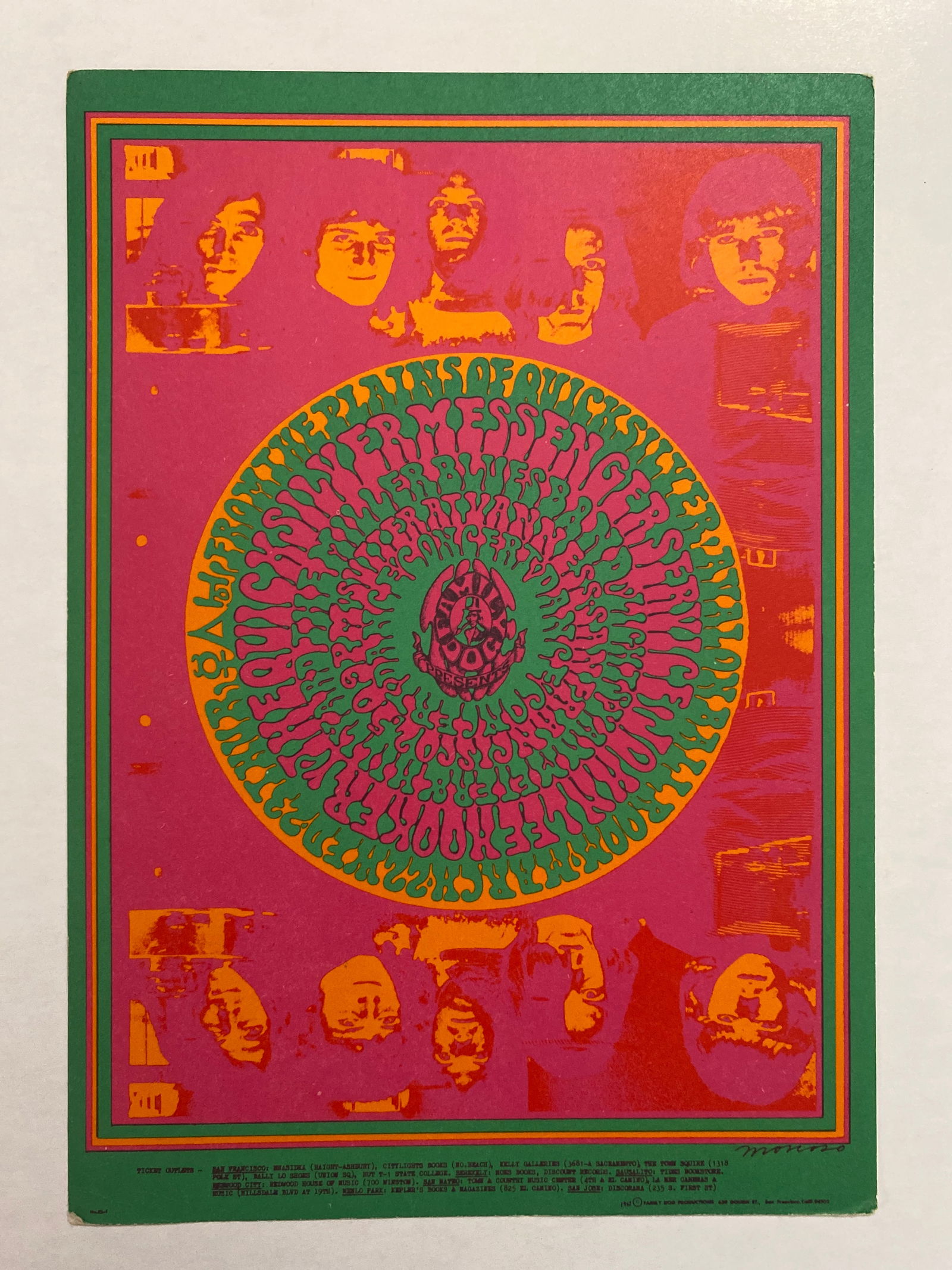 Quicksilver John Lee Hooker 1967 Family Dog Postcard: 1st Printing FD53