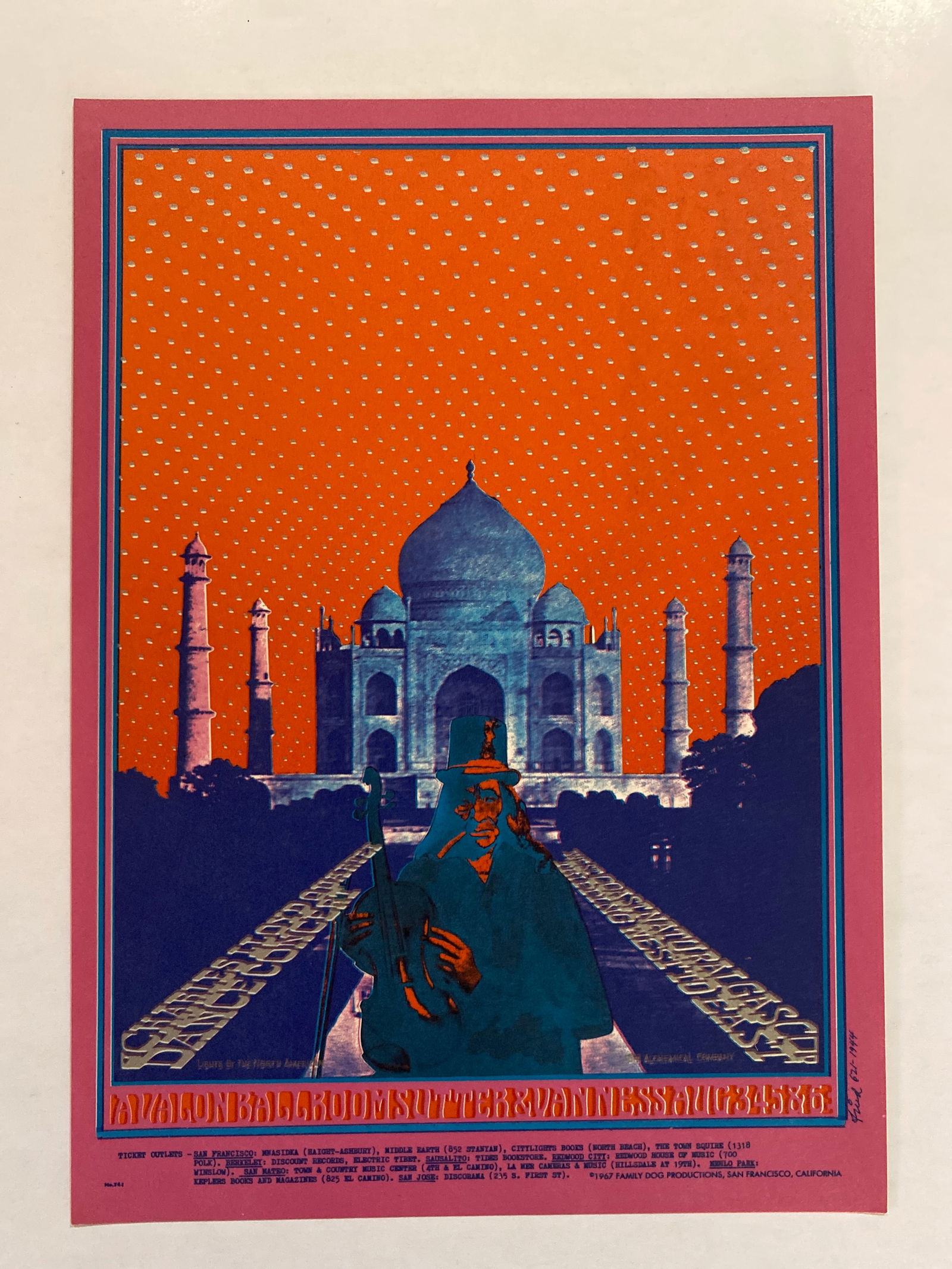 Charles Lloyd 1967 Family Dog Postcard: 1st Printing FD74