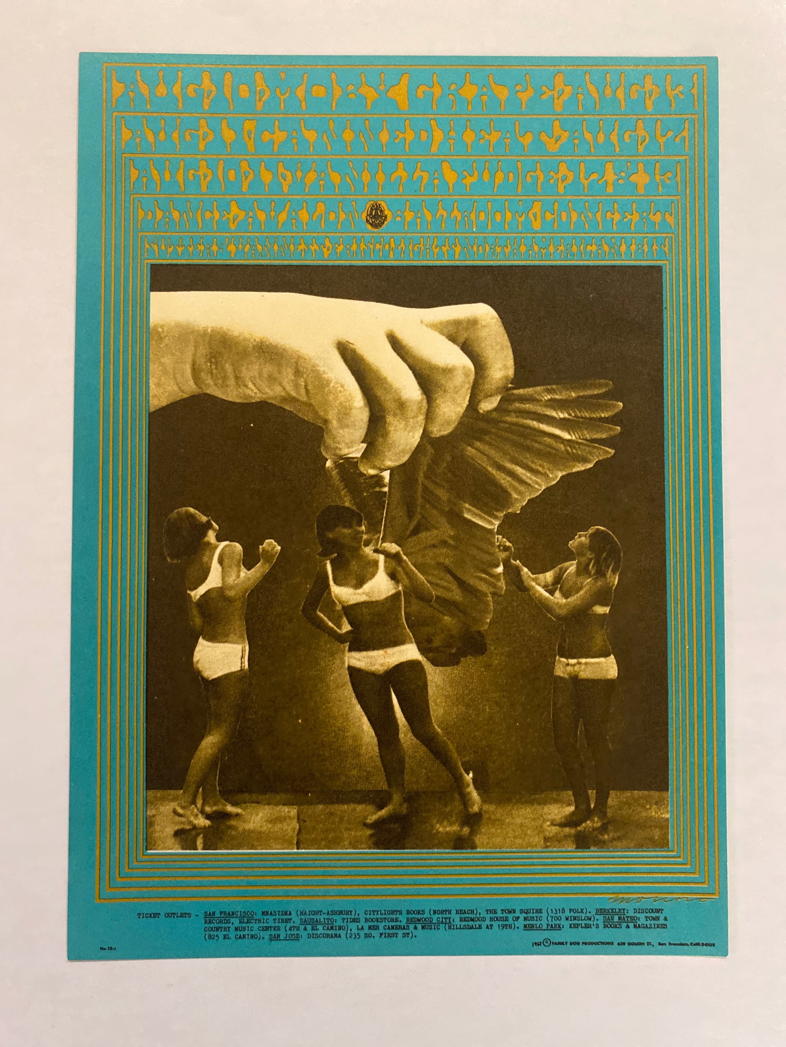 Mobey Grape 1967 Family Dog Postcard: 1st Printing FD75