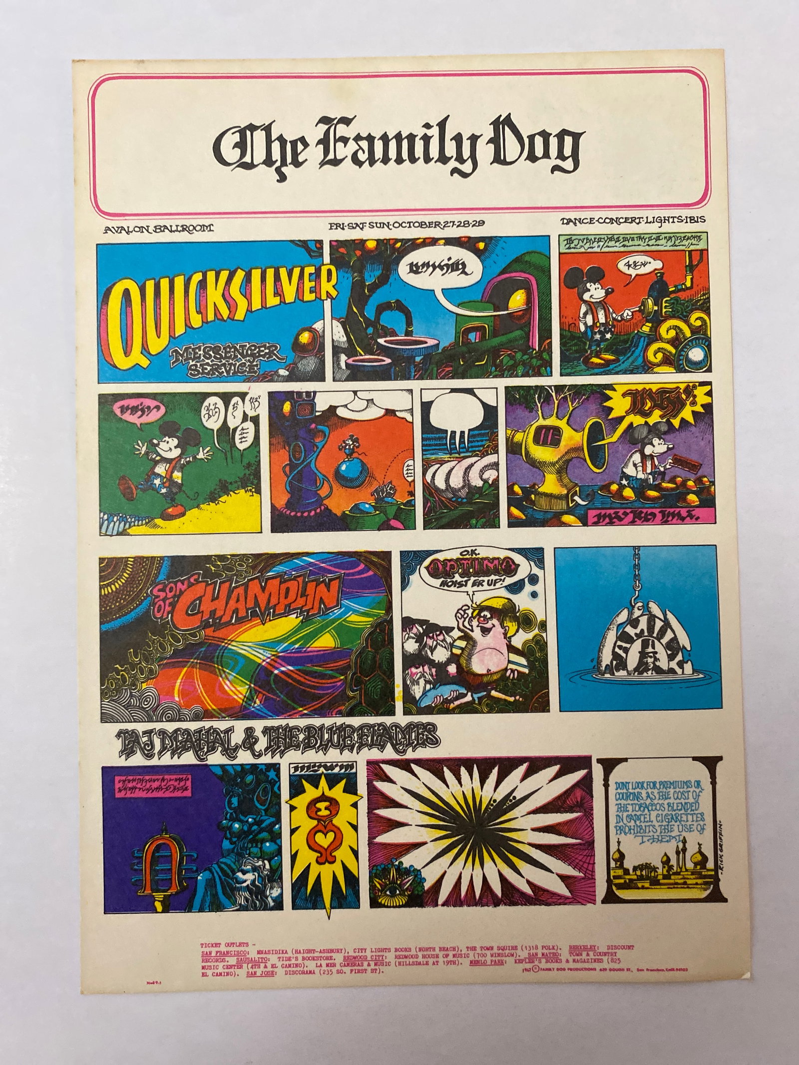 Sunday Funnies 1967 Family Dog Postcard: 1st Printing FD89