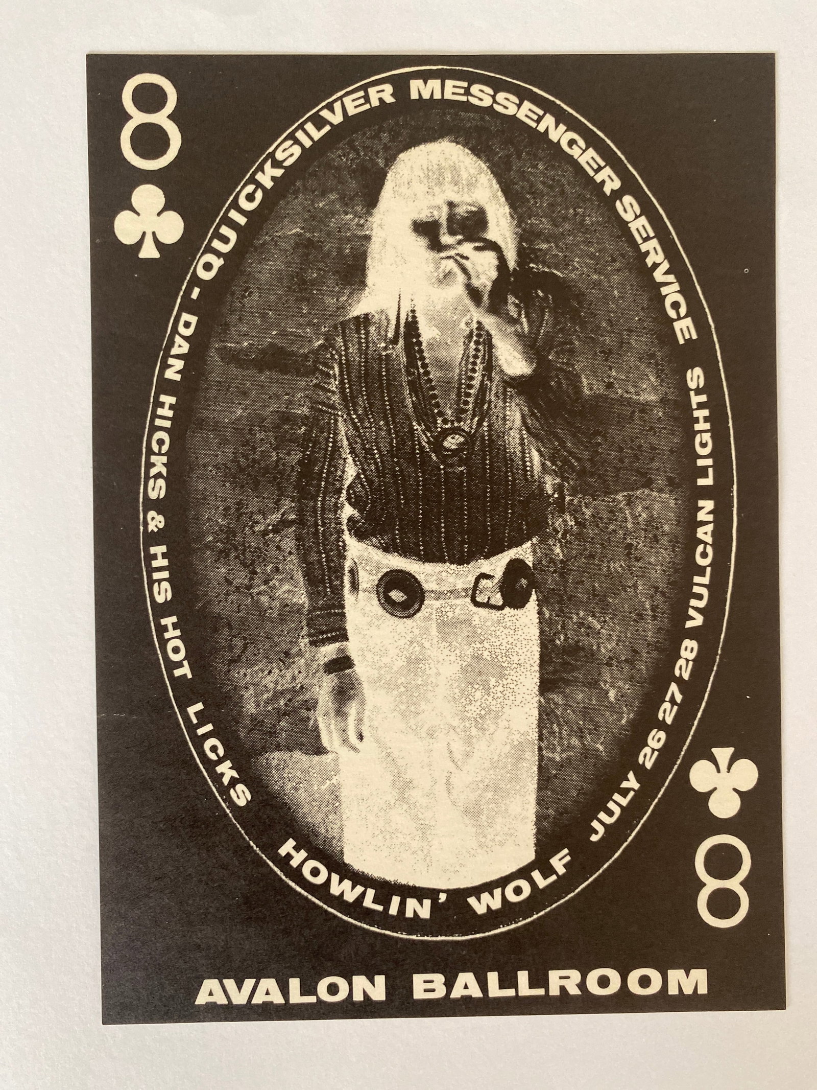 Quicksilver Messenger Service 1968 Famil Dog Postcard: 1st Printing FD130