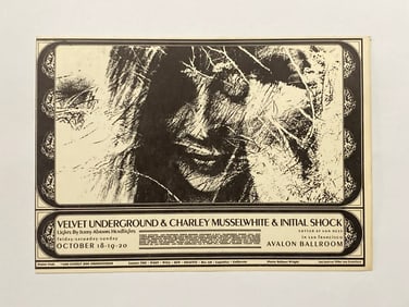 Velvet Underground 1968 Family Dog Handbill