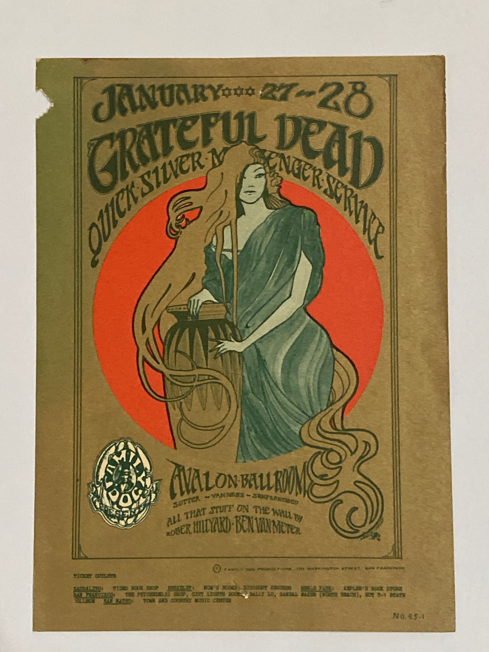 Grateful Dead 1967 Family Dog Postcard (1 of 2)