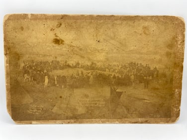 1891 Native American Pine Ridge Battle of Little Big Horn Photo