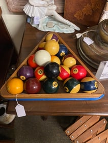 Vintage Bakelite Pool Ball Set
