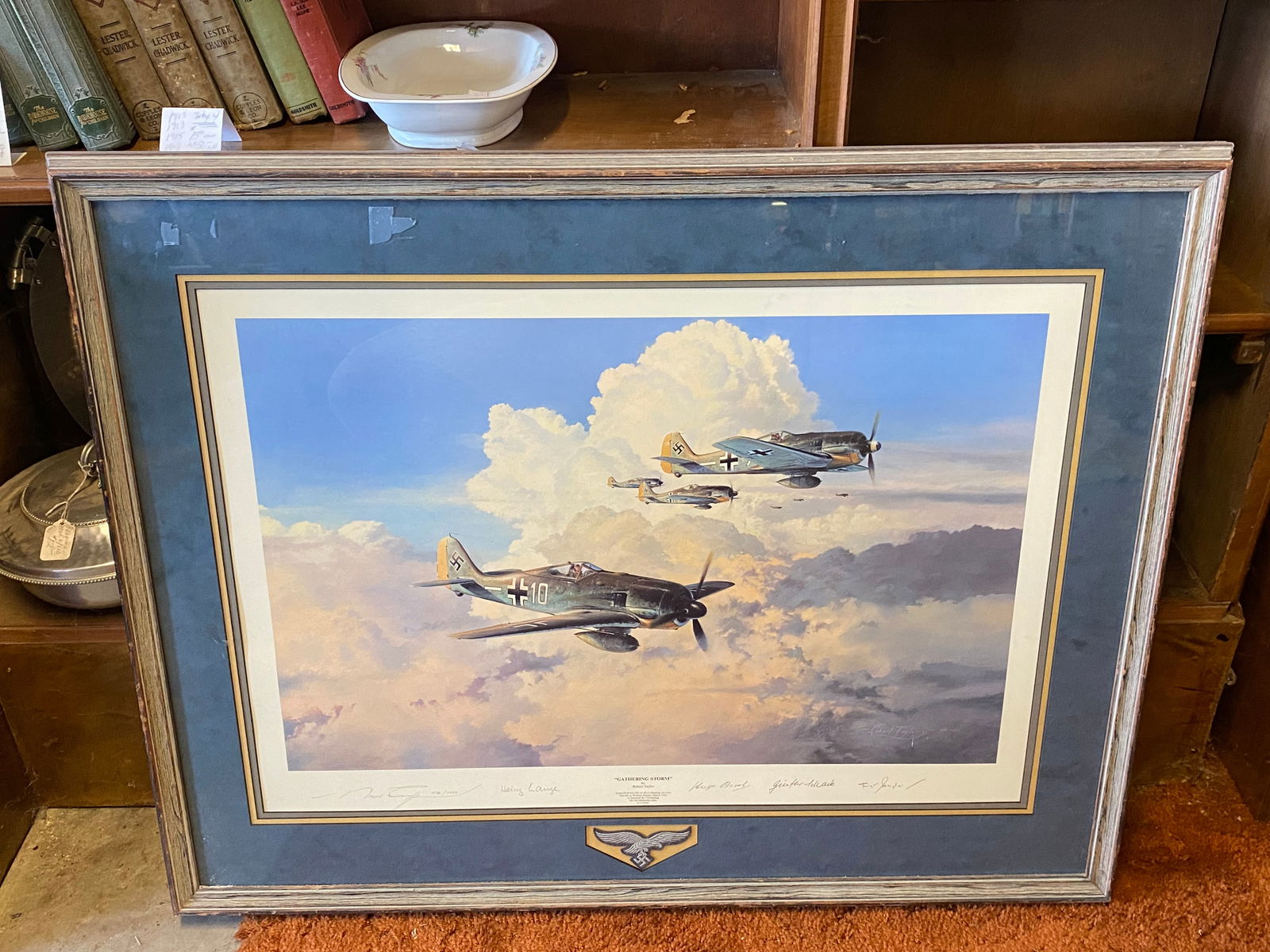 Gathering Storm WW2 German Pilots Signed Print with Patch (1 of 4)