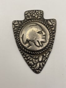 Antique Native American Buffalo Nickel Arrow Head Bolo Tie