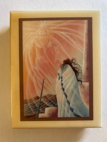 William "Bill" Rabbit Signed Native American Colorado Art Tile