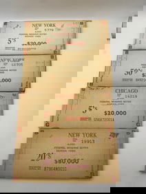 Federal Reserve Note San Francisco Brick Plate Blocks