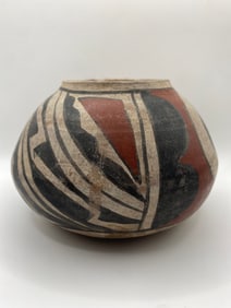 Antique Native American Hopi Polychrome Pottery Bowl