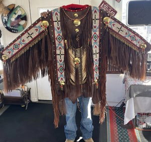Authentic Sioux Native American Warrior Ceremonial Poncho