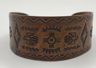 Vintage Native American Copper Cuff Bracelet