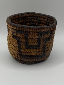 Antique Apache Native American Coiled Basket