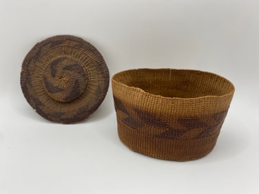 Antique Native American Coiled Basket Basket