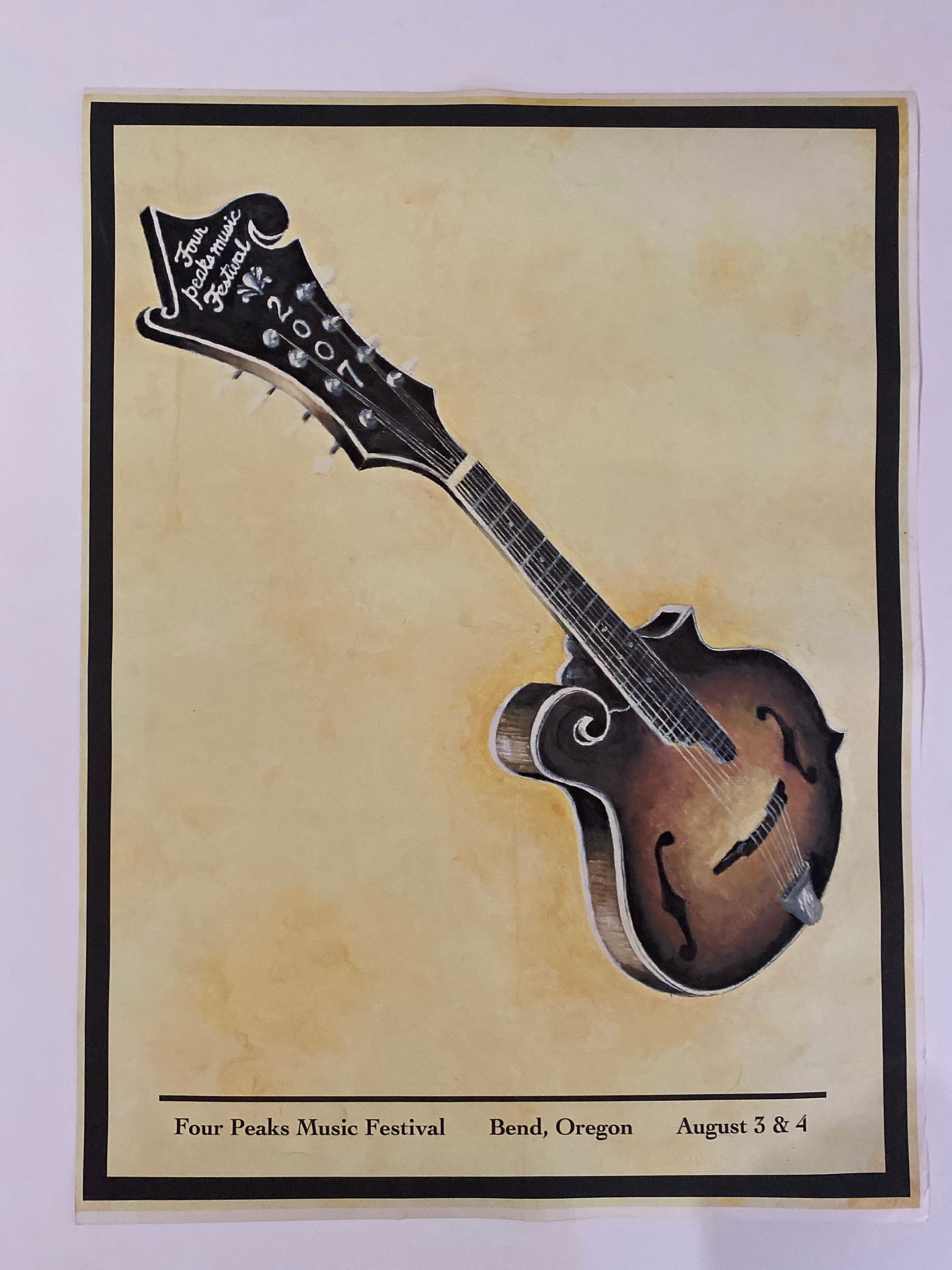 Four Peaks Music Festival 2012 Oregon Concert Poster: 1st Printing. Measures 24X 18.