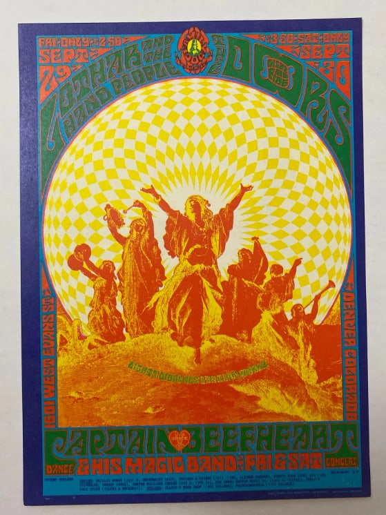 The Doors Captain Beefhardt 1967 Family Dog Postcard (1 of 2)