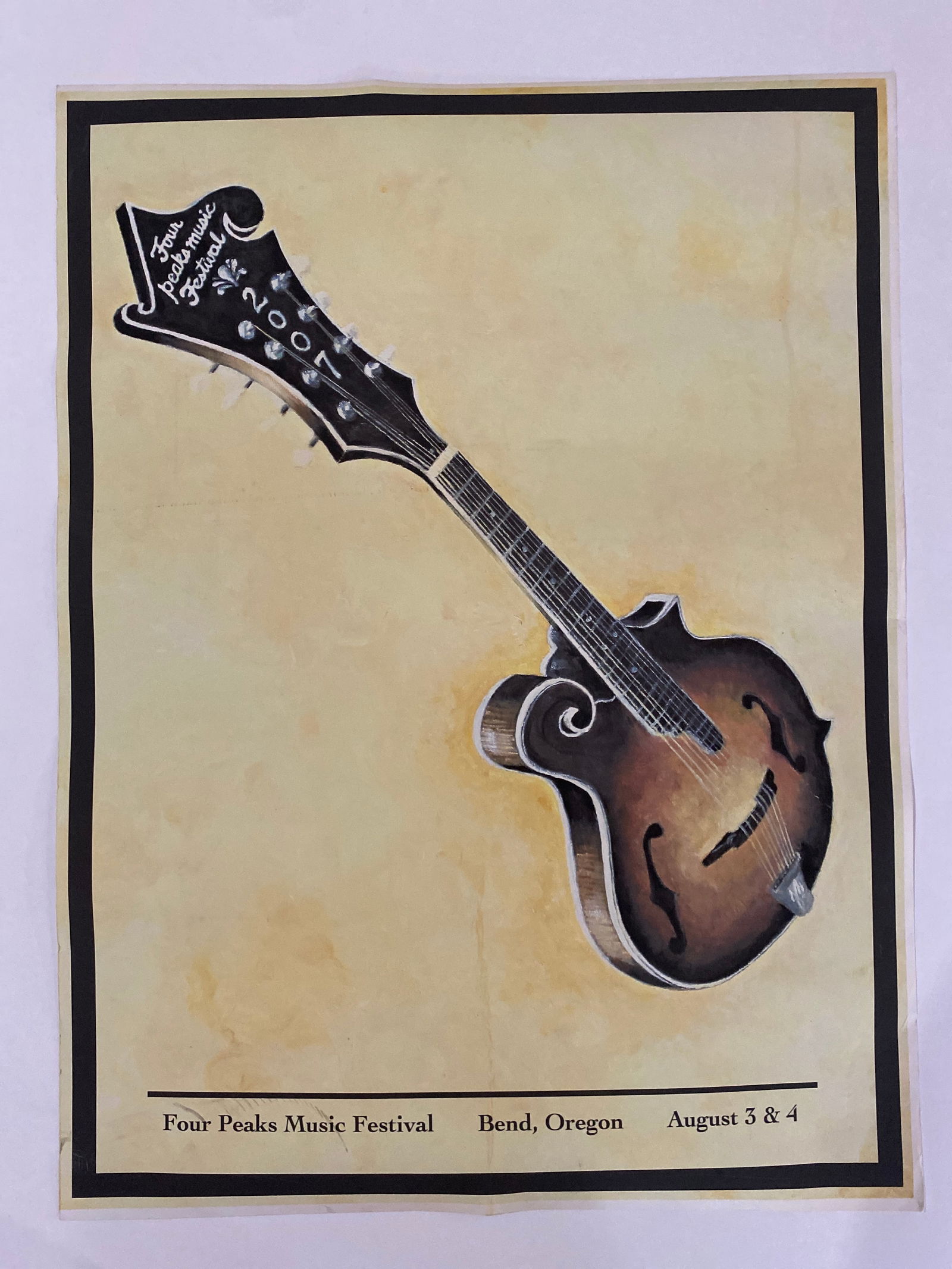 Four Peaks Music Festival 2012 Oregon Concert Poster: 1st Printing measures 24X 18