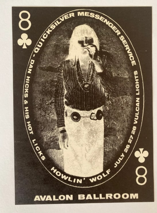 Quicksilver Messenger Service 1968 Family Dog Postcard: 1st Printing FD101