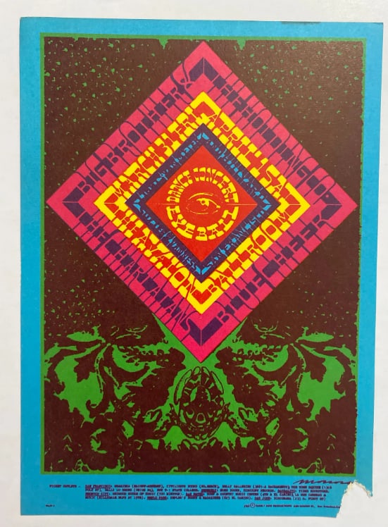 Janis Joplin Big Brother 1967 Family Dog Postcard: 1st Printing FD93