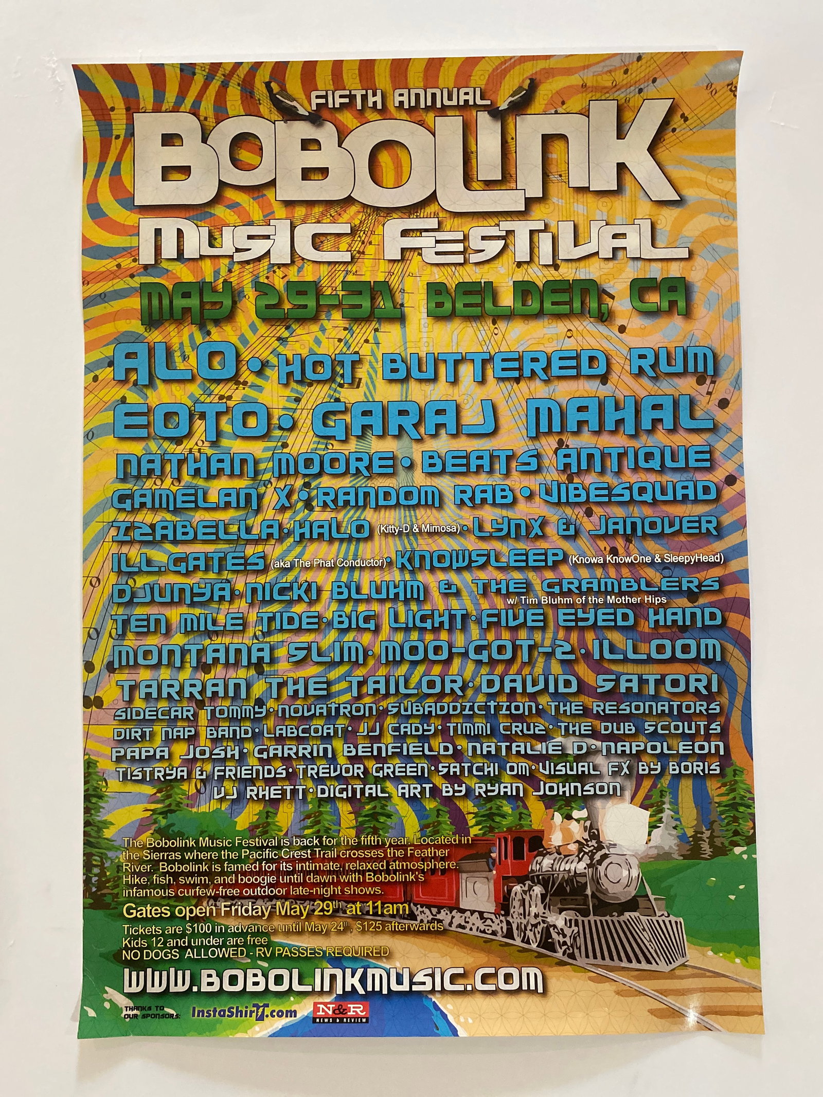 Boblink Music Feestival Concert Poster: 1st Printig measures 19 X 13