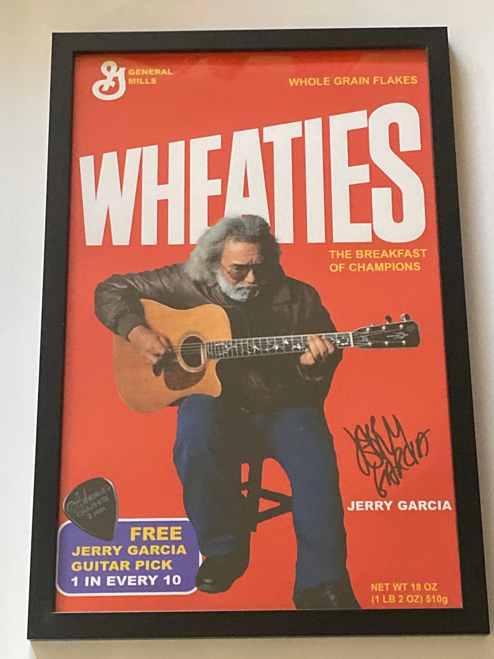 Grateful Dead Jerry Garcia Wheaties Box Poster (1 of 1)
