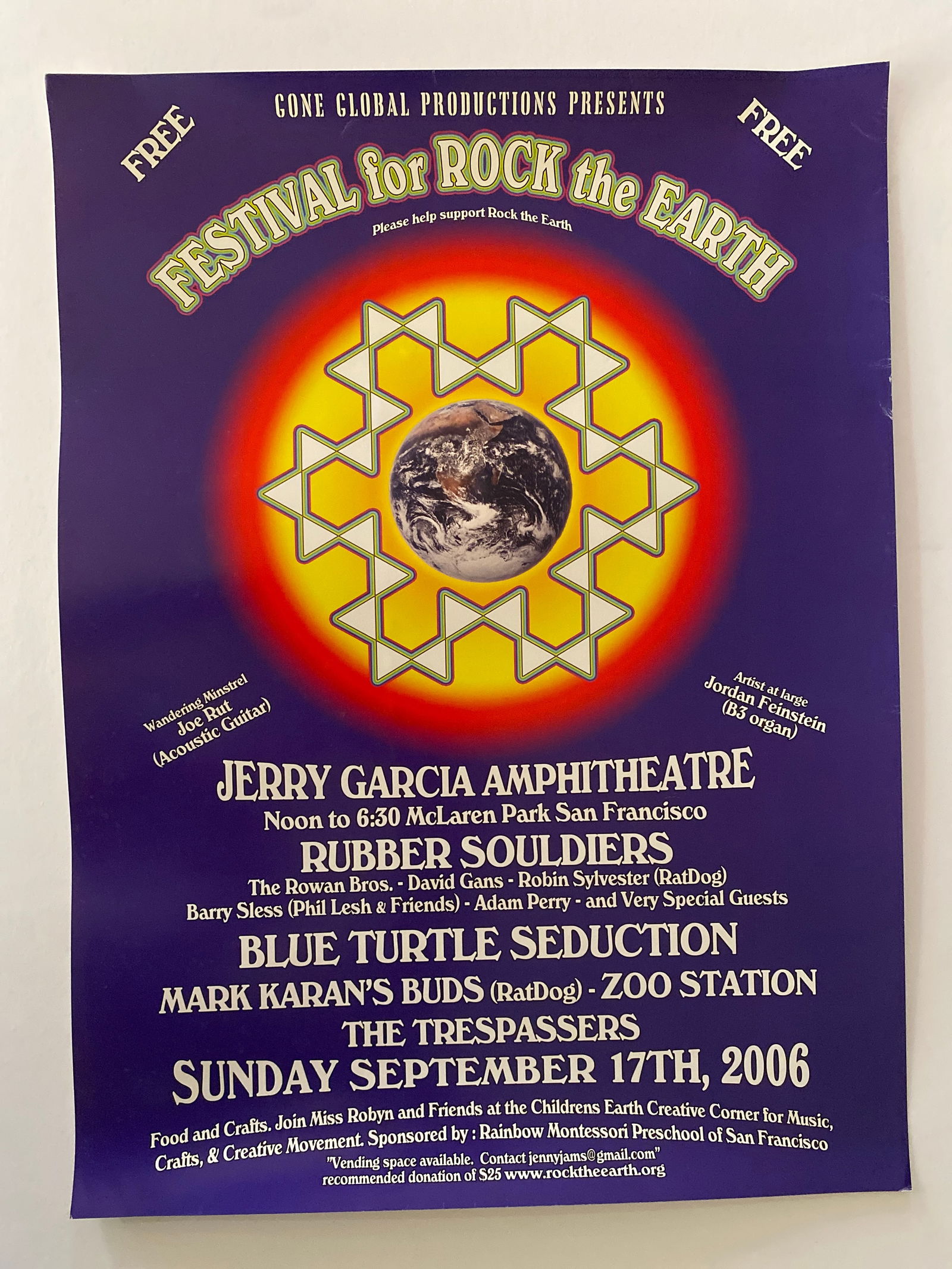 Festival For Rock The Earth 2006 Concert Poster (1 of 1)
