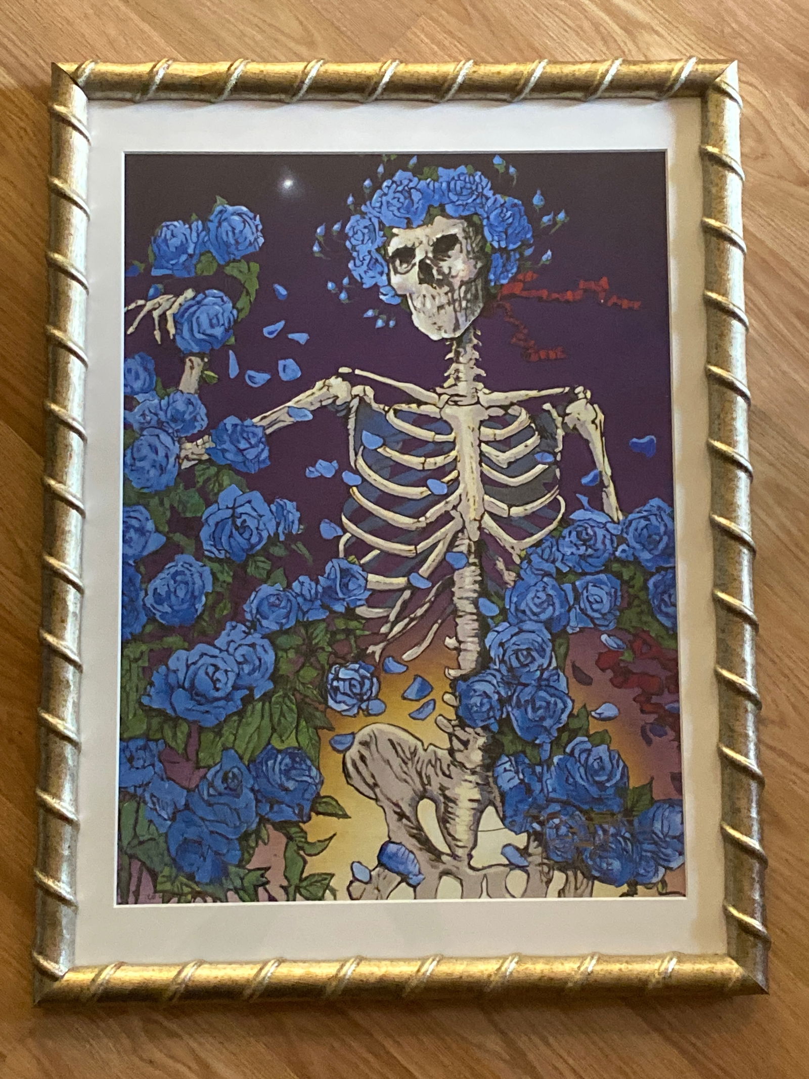 Grateful Dead Skull and roses poster signed by Stanley mouse (1 of 2)