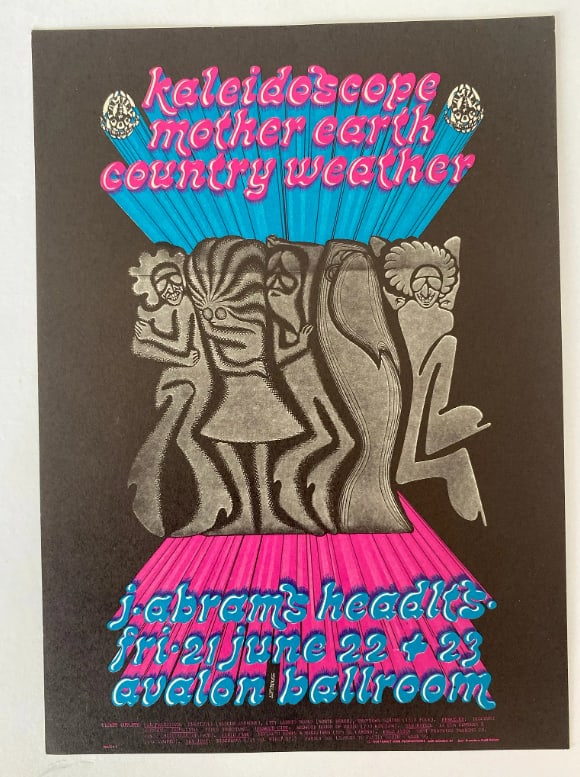 Kaleidescope 1968 Family Dog Postcard: 1st Printing FD124