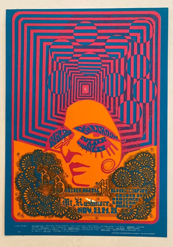 Janis Joplin Big Brother 1967 Family Dog Postcard: 1st Printing