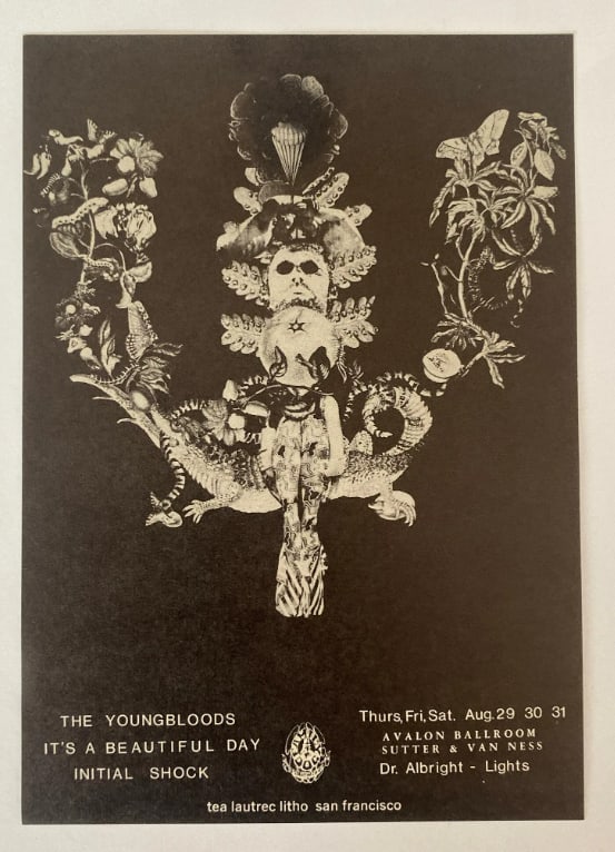 Youngbloods 1968 Family Dog Postcard: 1st Printing