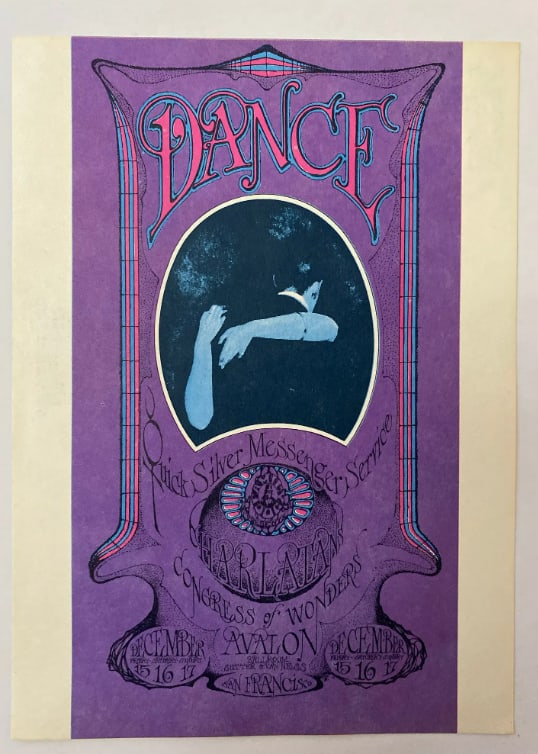 Quicksilver Messenger Service 1967 Family Dog Postcard: 1st Printing