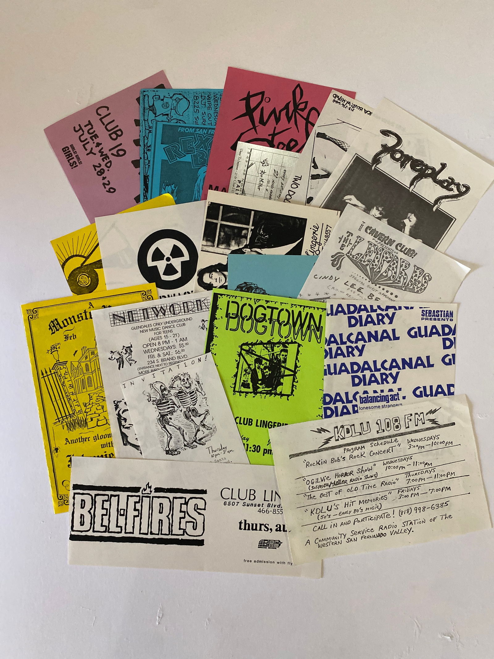 1980’s Punk Rock LA Scene Handbills (1 of 4)