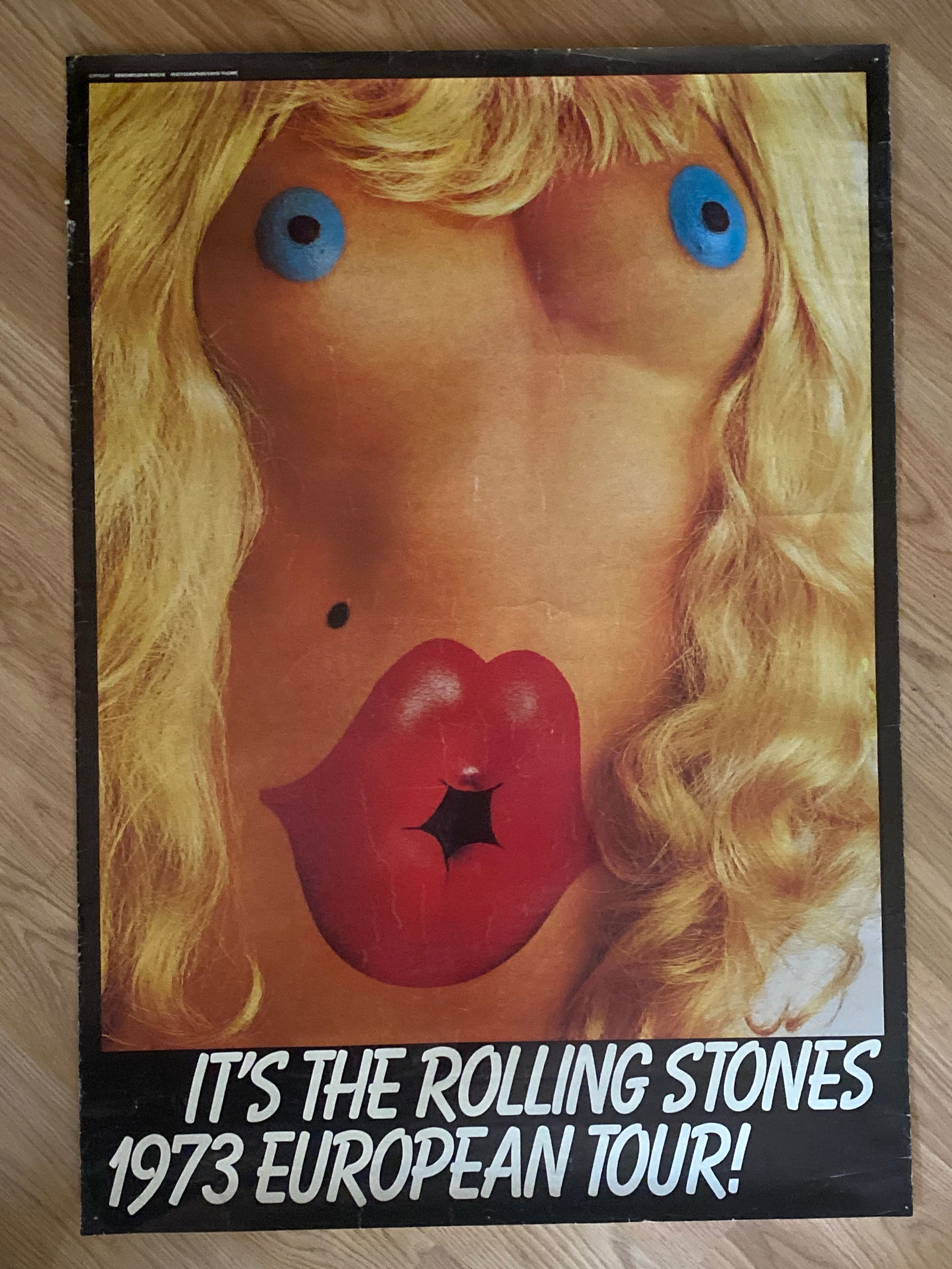 Rolling Stones 1973 European tour concert poster (1 of 1)