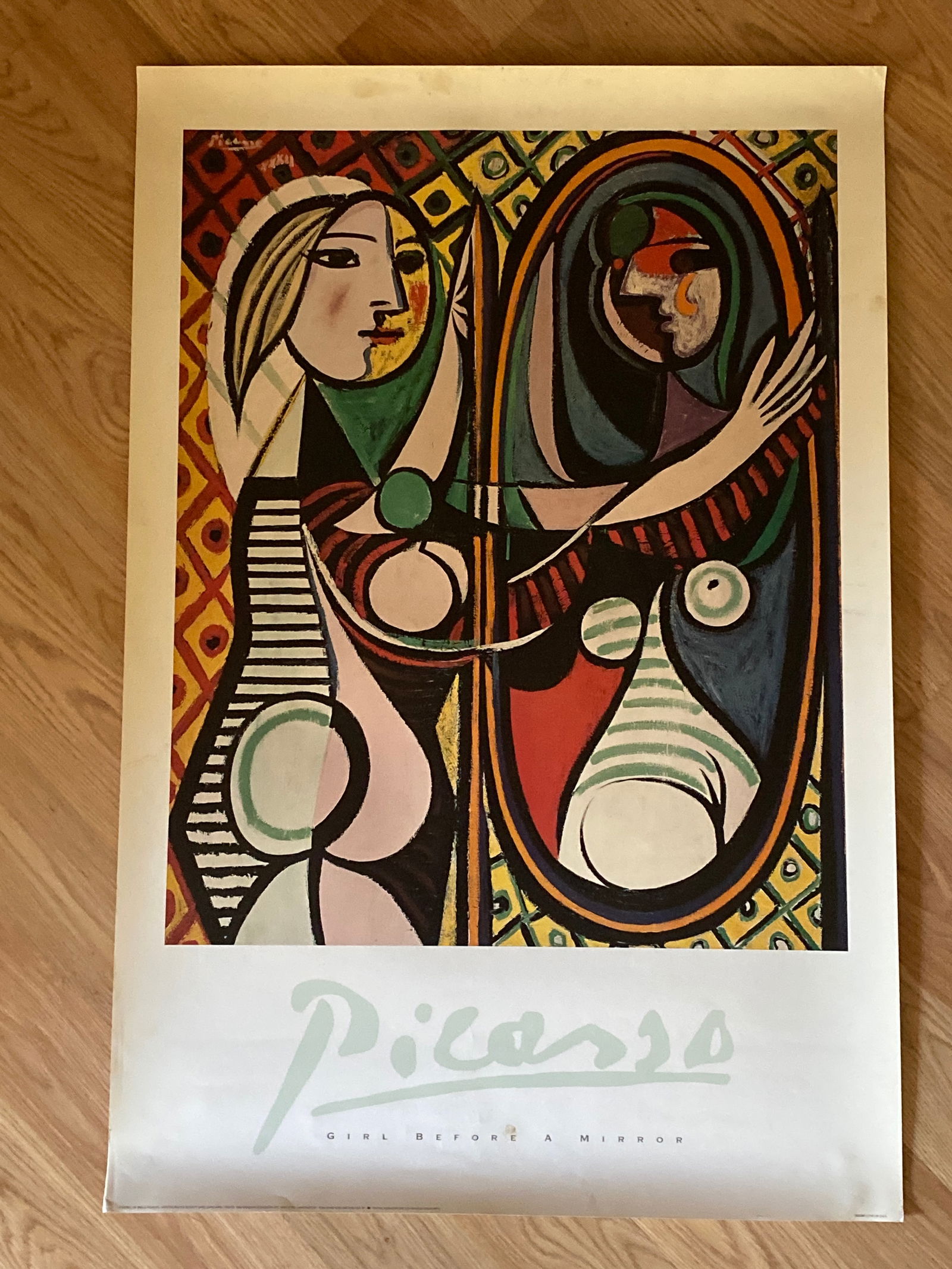 Pablo Picasso Exhibit licensed estate poster: 1st Printing. Measures 38x24