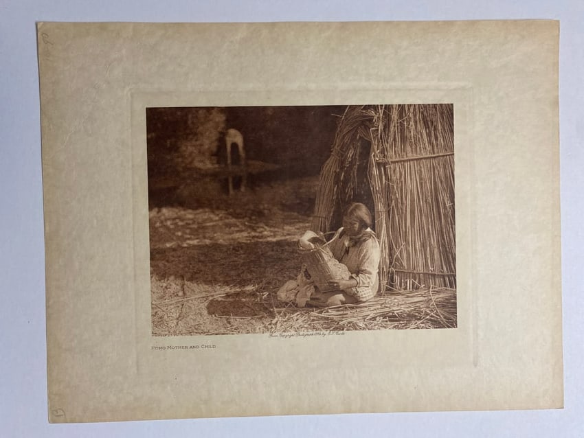 1924 Antique Edward Curtis Pomo CA Native American Photogravures (1 of 3)