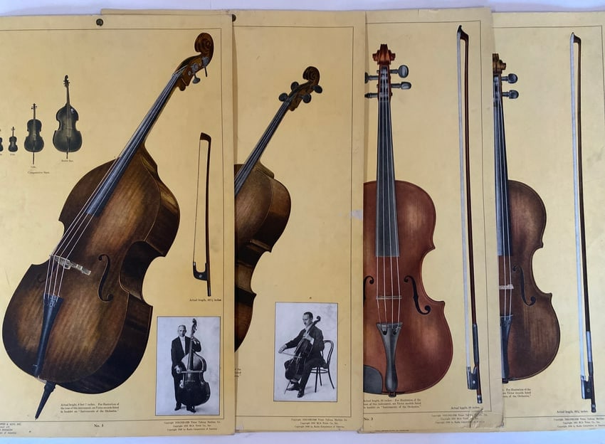 RCA Records String Section Orchestra Instrument Posters (1 of 9)