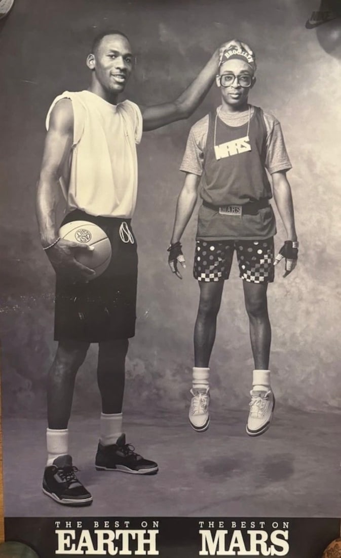 Michael Jordan Spike Lee Nike Poster 1st Printing: 1st printing measures 24x36